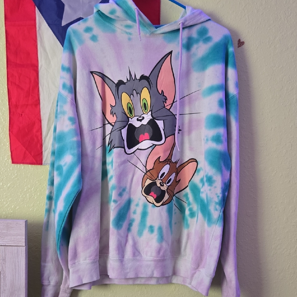 Tom and Jerry Graphic Tie-Dye Hoodie